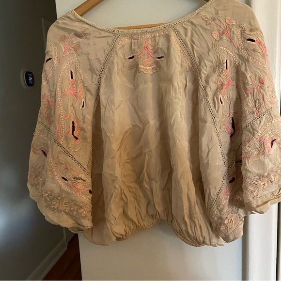 FREE PEOPLE embroidered cropped blouse - Picture 4 of 6